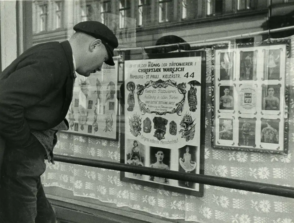 The window of Christian Warlich’s tavern, c. 1936